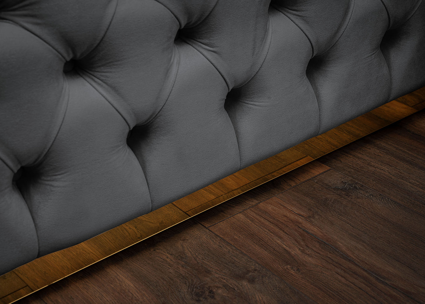 Luxus Bett mit Bettkasten in Velours Plaza