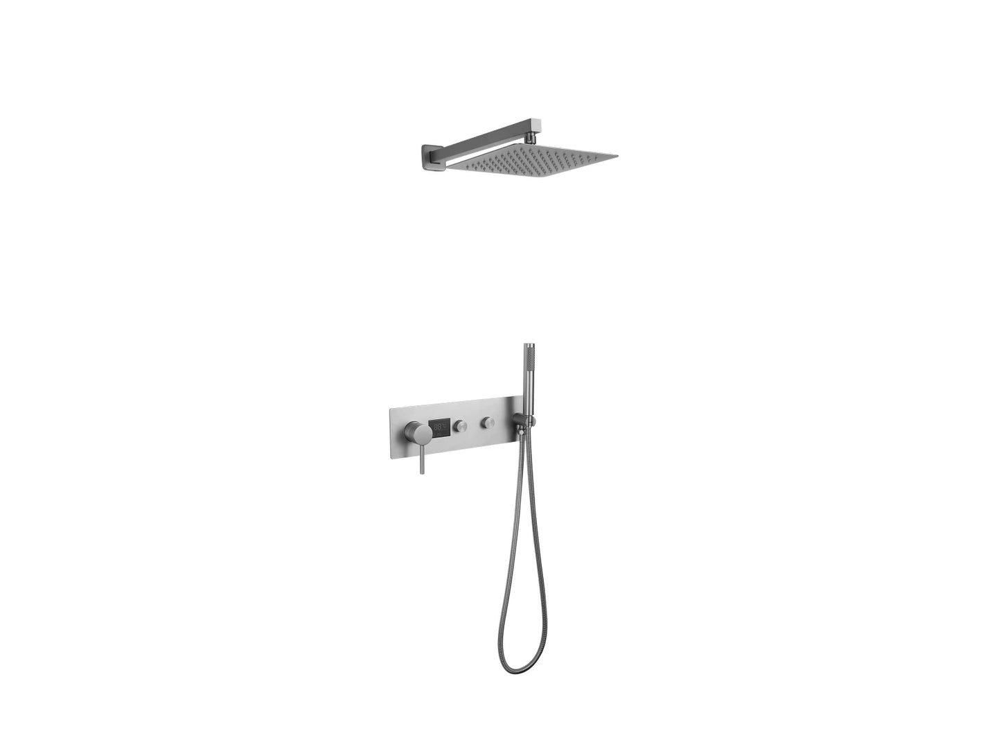 Built-in rain shower set - Digital display - Dunlin