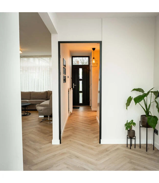 Steel Interior Door - 3 Panels with kickplate - Clear glass - Modern look 