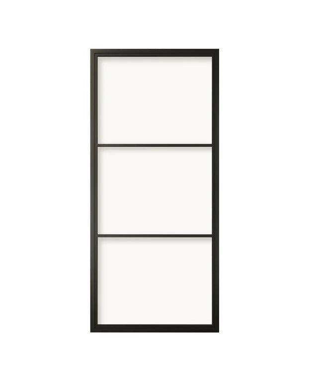 Çelik Sürgülü Kapı - 3 Panel - Şeffaf Cam - Modern Görünüm 